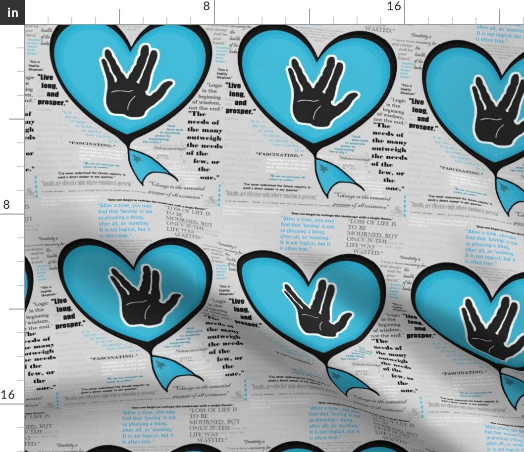 Spock heart with quotes 