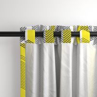 chevron stripe in yellow & gray