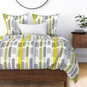 chevron stripe in yellow & gray