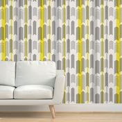 chevron stripe in yellow & gray