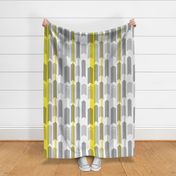 chevron stripe in yellow & gray