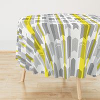 chevron stripe in yellow & gray