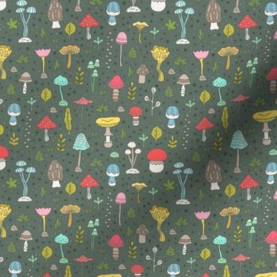 Autumn mushroom pattern