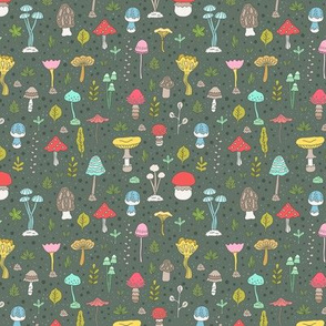 Autumn mushroom pattern