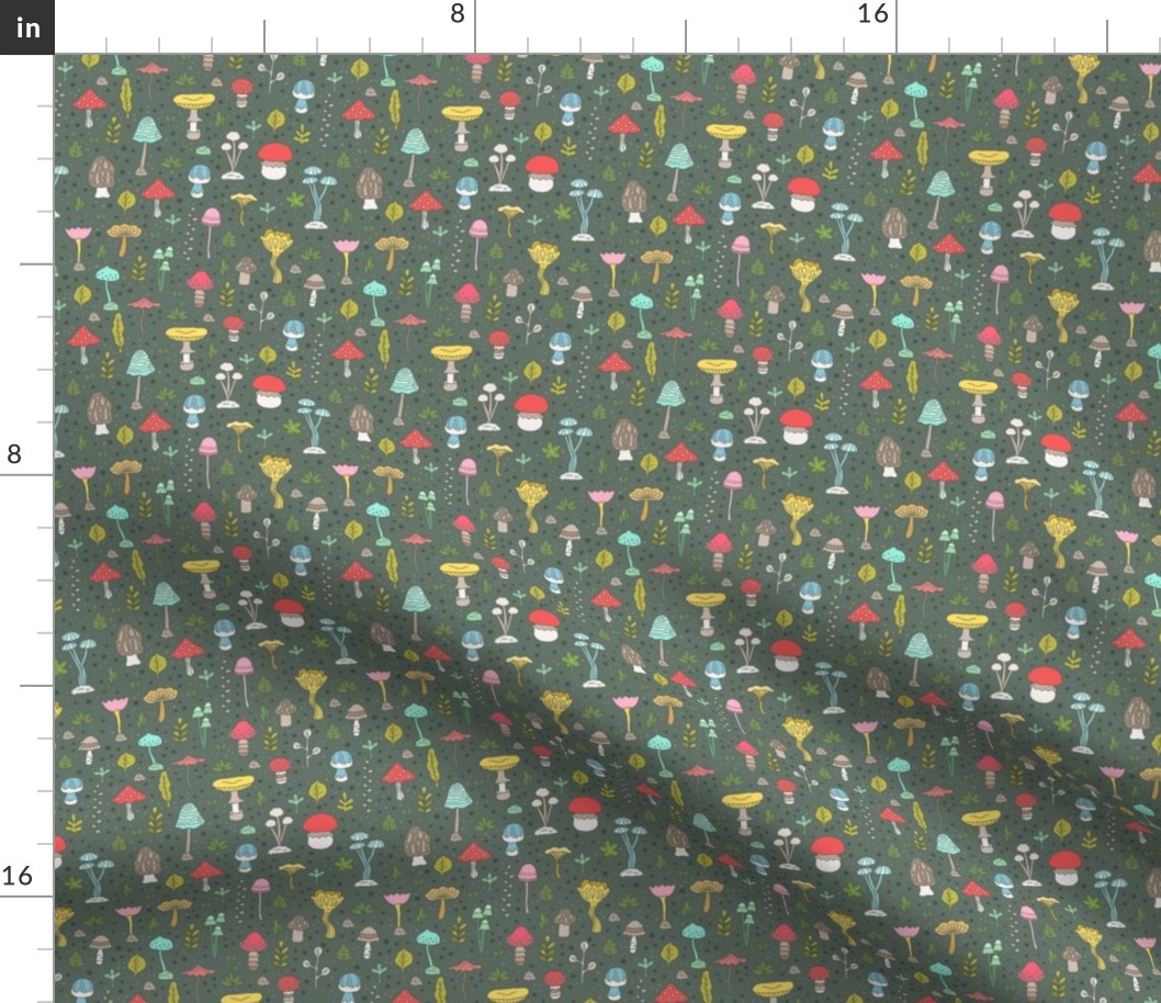 Autumn mushroom pattern