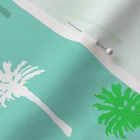 Palm Trees on Turquoise