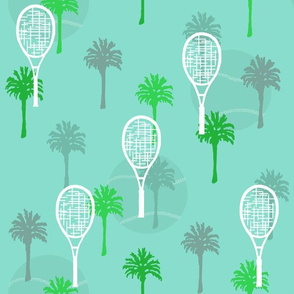 Tennis Anyone with Palm Trees