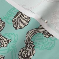 Rococo Spoons Duck Egg Blue