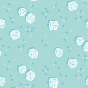 Ice Cubes on Glacier Blue