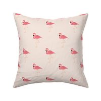 Flamingos on pink