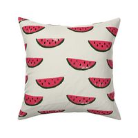 Watermelon Fabric on Cream