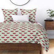 Watermelon Fabric on Green