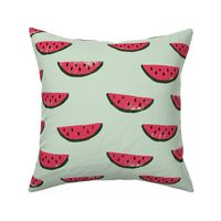 Watermelon Fabric on Green