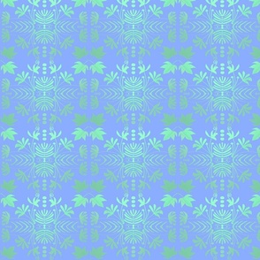 REVISED C-PERIWINKLE BLUE AND GREEN DAMASK 