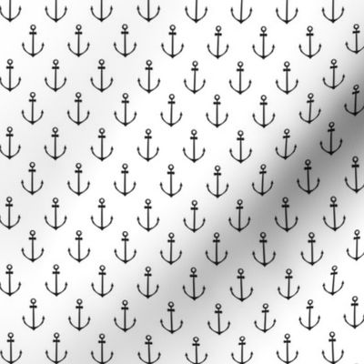 Nautical Anchor - Black and White
