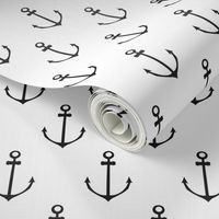 Nautical Anchor - Black and White