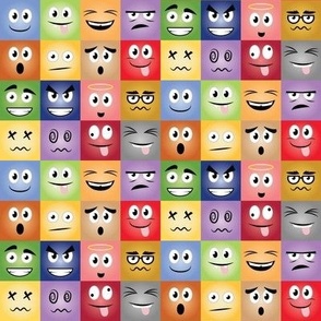 Cartoon Face Expressions - 4in