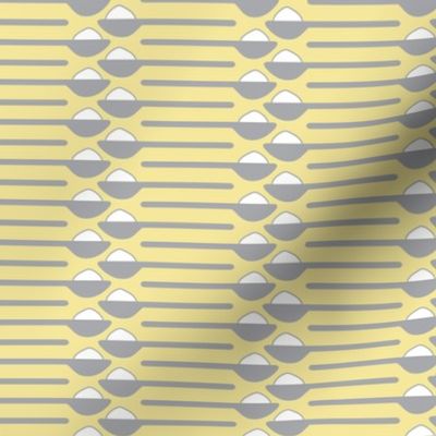 Spoonfuls of Sugar Stripe gray and yellow