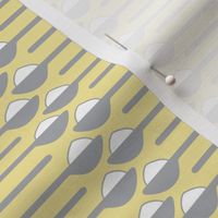 Spoonfuls of Sugar Stripe gray and yellow