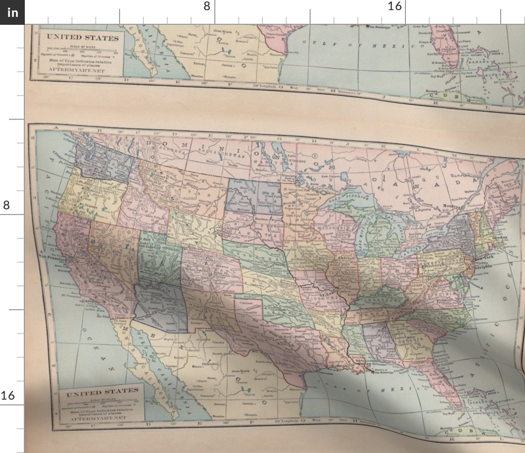 US map one yard