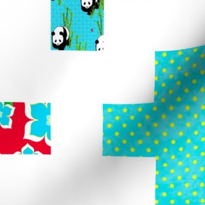 Panda Parade Cheater Quilt 1