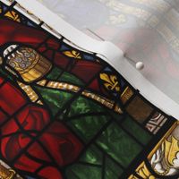 Saint Dorthy Stained Glass Window, 1500s Swatch Sized Scale