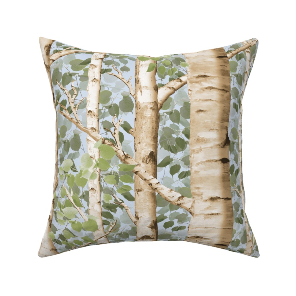 Birch Grove in Summer on Catalan by willowlanetextiles | Roostery Home ...