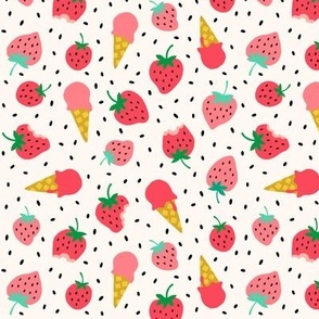 Strawberry summer ice cream party