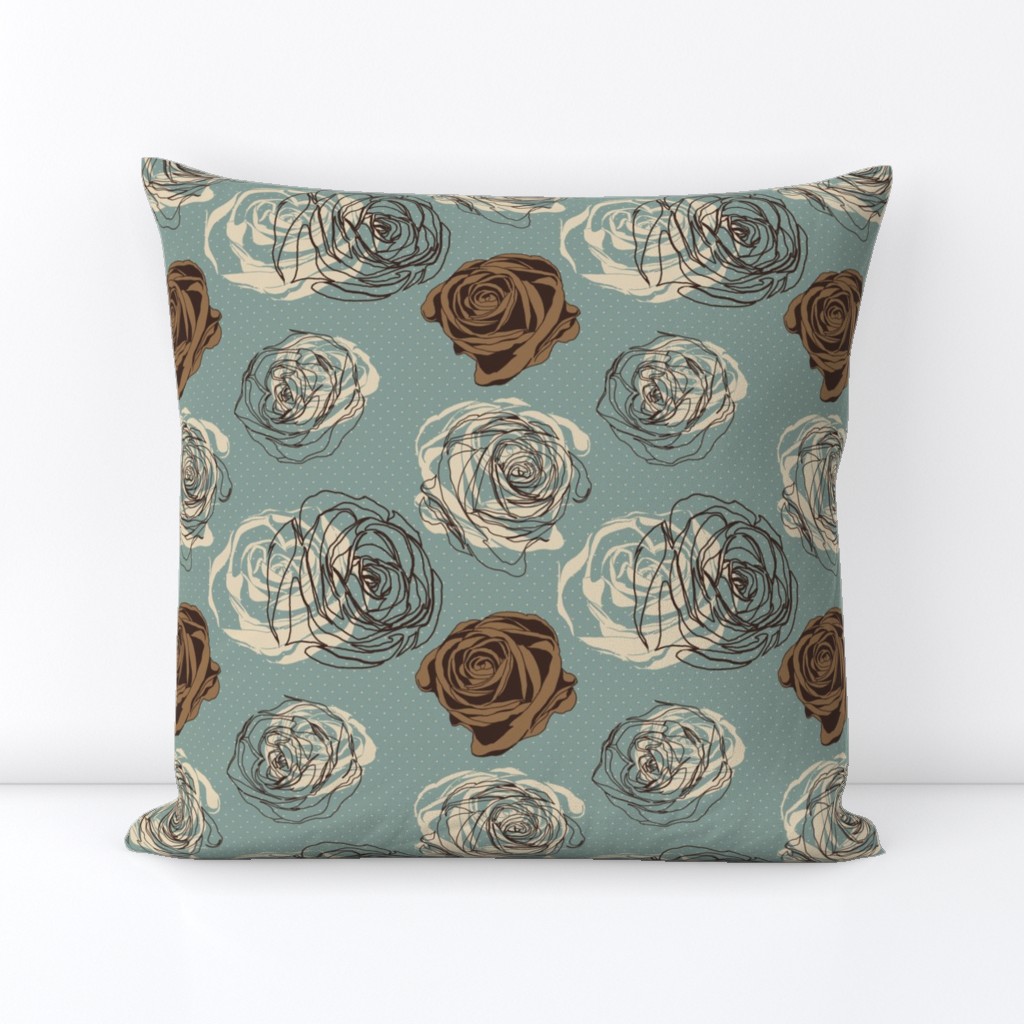 Retro rose pattern