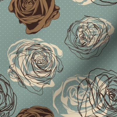 Retro rose pattern