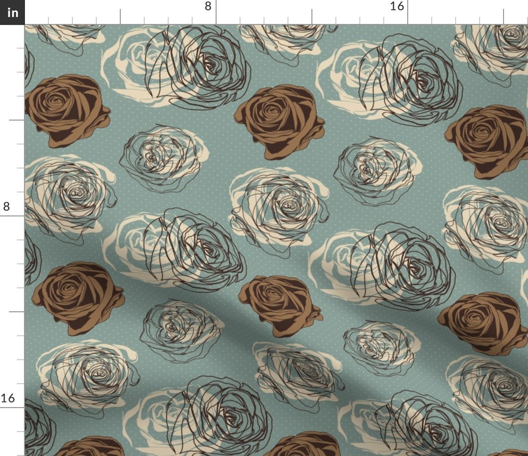 Retro rose pattern