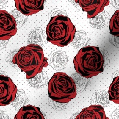 Red rose pattern