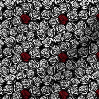 Abstract black rose pattern