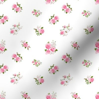 Cute pink roses pattern