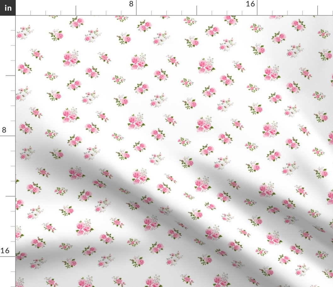 Cute pink roses pattern