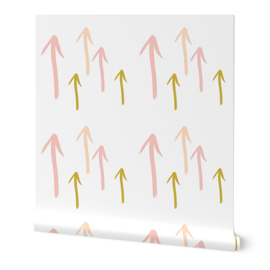 Rotated Swoosh Blush and Gold Arrows