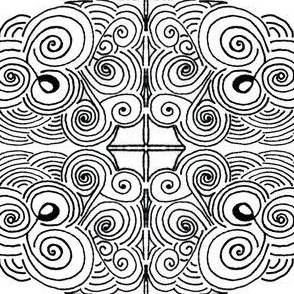 Black and White Swirls  | Zen Doodle |  