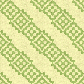 diamond stripes in green tea