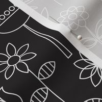 Mod Doodle Blooms Black