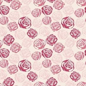 Pattern with pink roses