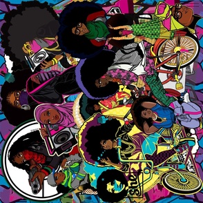 Focsi Afro Collage: Large Print 29 x 29
