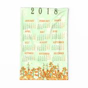 2017 Orange Butterfly Calendar