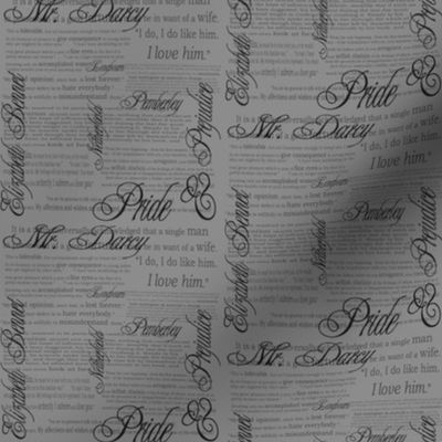 Pride & Prejudice Text (in Grey)