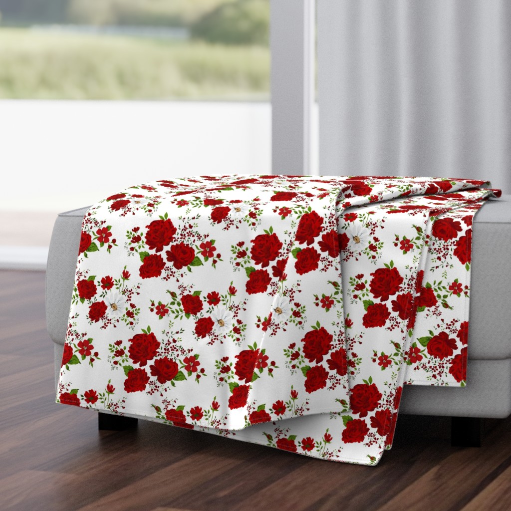 Red roses pattern