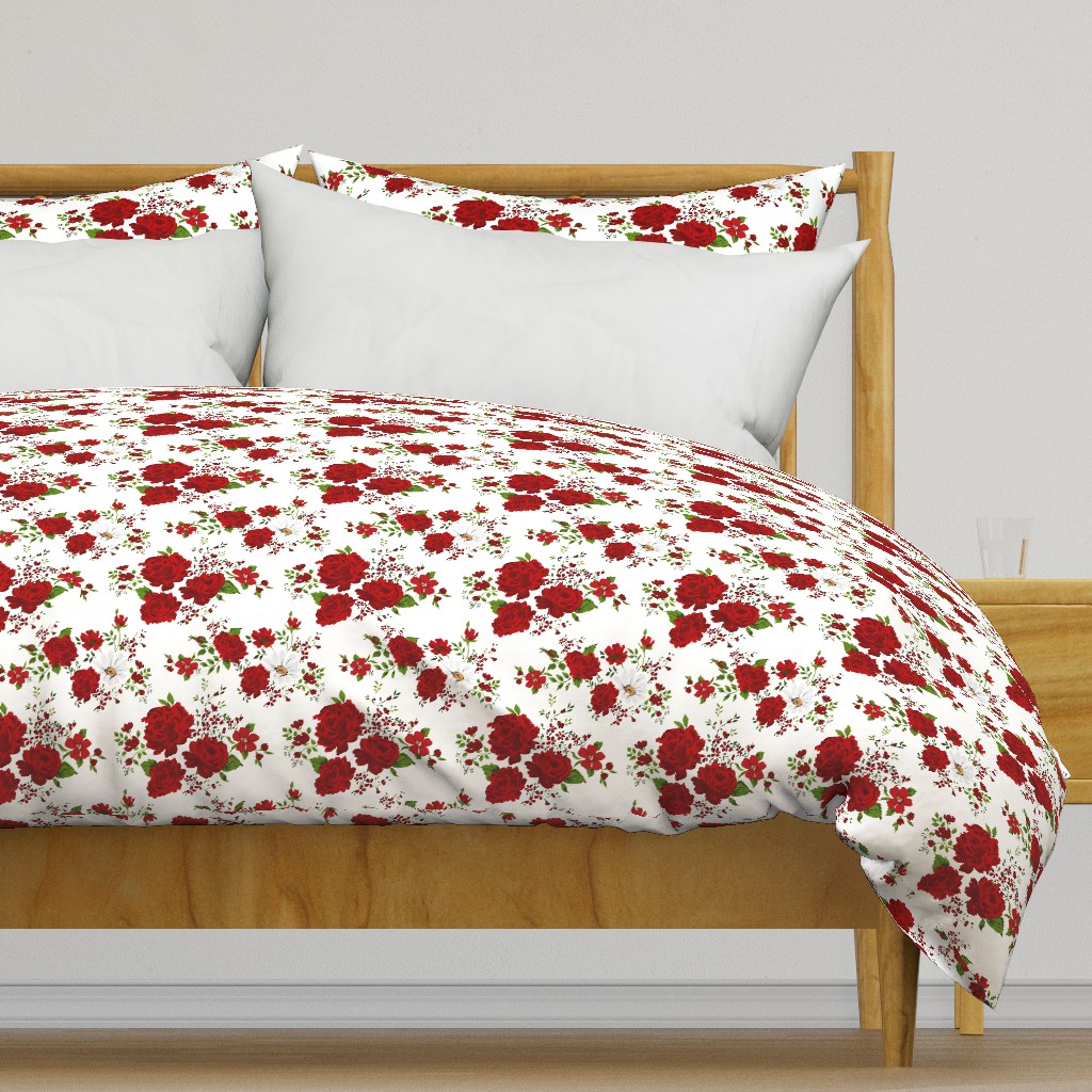 Red roses pattern