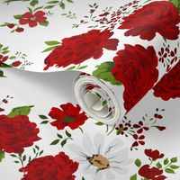 Red roses pattern