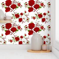 Red roses pattern