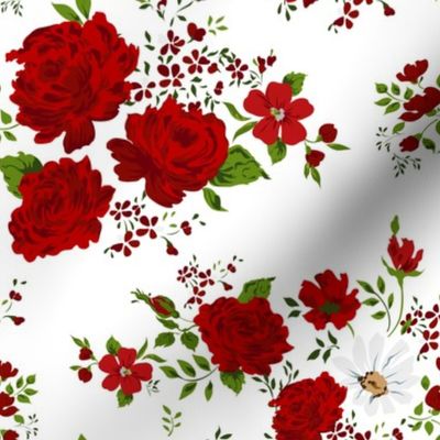 Red roses pattern