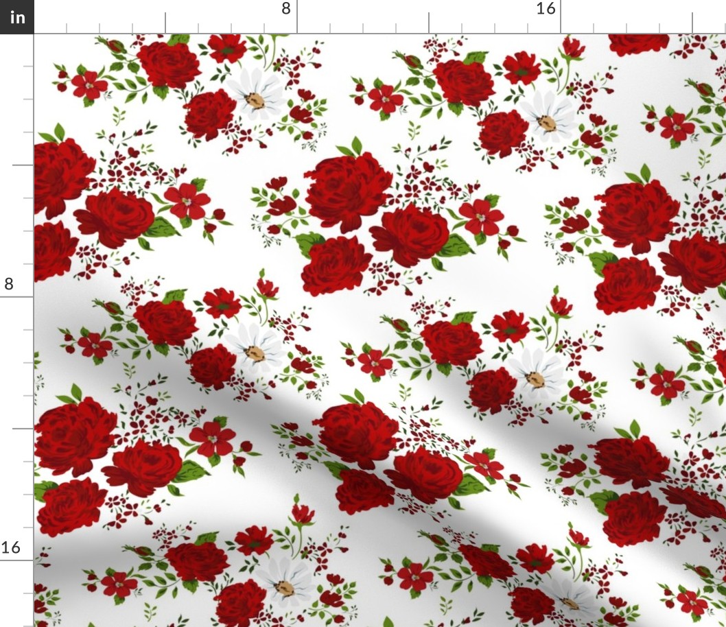 Red roses pattern