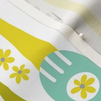 Kitchenette Retro Spoons Tea Towel